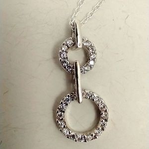 Cubic Zirconia sterling silver necklace